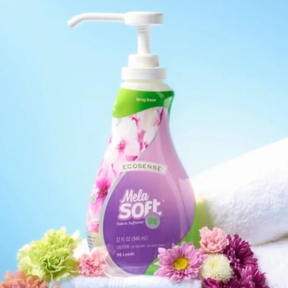 Ecosense MelaSoft 9X Liquid Fabric Softener: Spring Breeze Scent 32oz. -96 loads